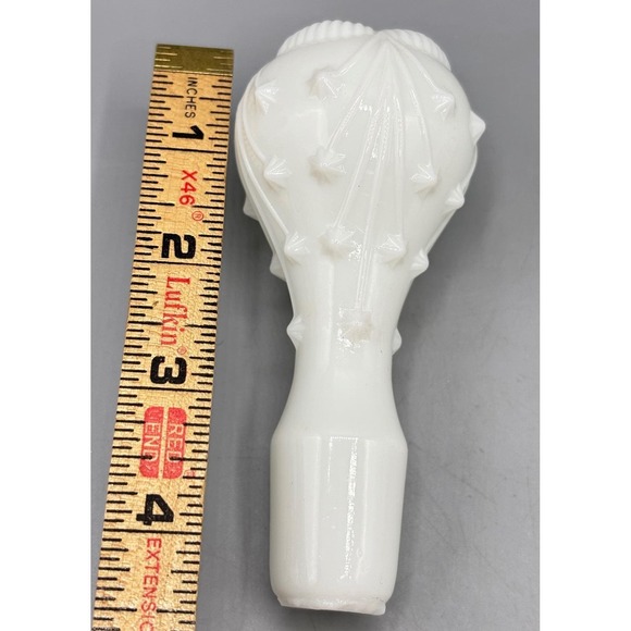 Vintage Milk Glass Decanter Stopper Spiked Hobnail Shell Top Replacement - Picture 5 of 7